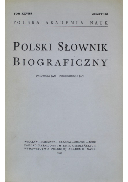 Polski słownik biograficzny Zeszyt 112