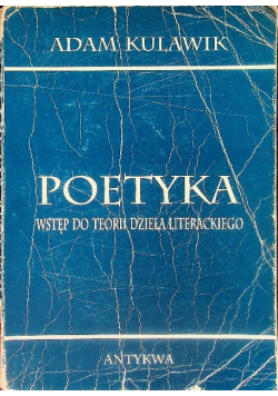 Poetyka wstęp do teorii dzieła literackiego
