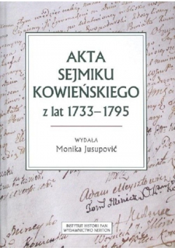 Akta sejmiku kowieńskiego z lat 1733-1795
