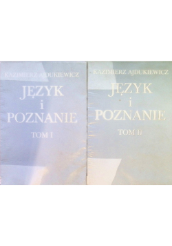 Język i poznanie Tom 1 i 2