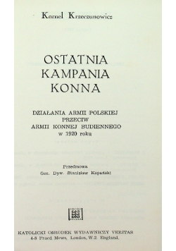 Ostatnia kampania konna