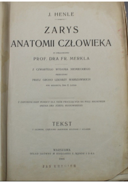 Zarys anatomii człowieka Tekst 1916 r.