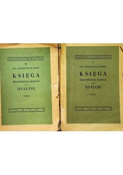 Księga Miłosierdzia Bożego czyli Dialog Tom I i II 1948 r.