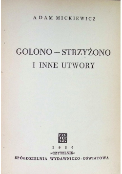 Golono strzyżono i inne utwory 1950 r.