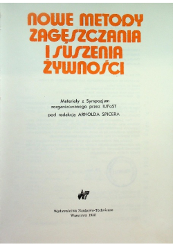 Nowe metody zagęszczania