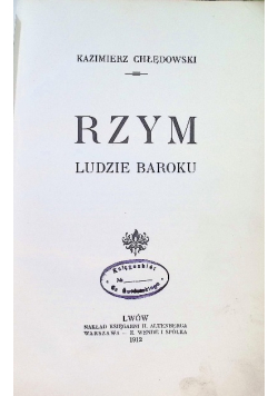 Rzym ludzie baroku 1912 r.
