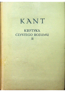 Krytyka czystego rozumu II