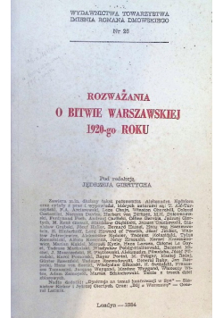 Rozważania o bitwie warszawskiej 1920-go roku