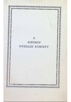 O siedmiu duszach kobiety 1927 r.