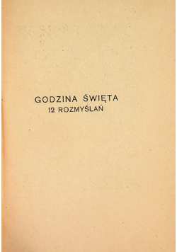 Godzina Święta 12 Rozmyślań 1934 r.