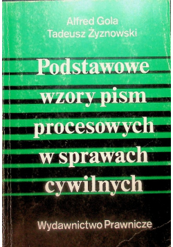 Podstawowe wzory pism procesowych w sprawach cywil