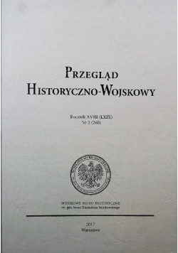 Przegląd historyczno wojskowy rocznik XVIII Nr 2
