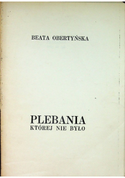 Plebania której nie było