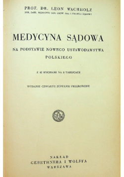 Medycyna sądowa  1933 r.