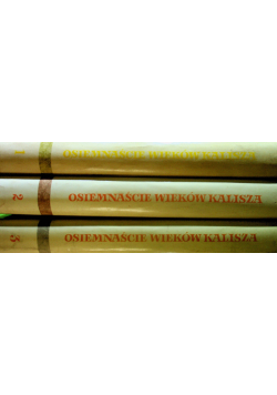 Osiemnaście wieków Kalisza Tom 1 do 3