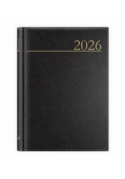 Kalendarz 2026 A5 dzienny Madrid czarny