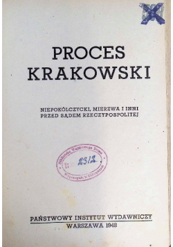 Proces Krakowski 1948 r.