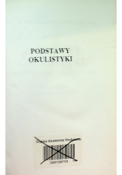 Podstawy okulistyki