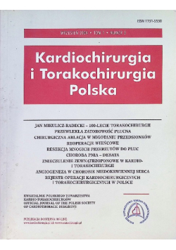Kardiochirurgia i Torakochirurgia Polska Tom 1 Nr 3 / 04