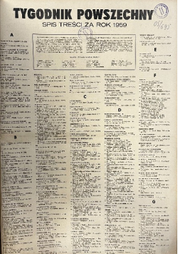 Tygodnik powszechny Nr 1 do 52 / 59