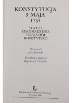 Konstytucja 3 maja 1791