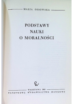 Podstawy nauki o moralności