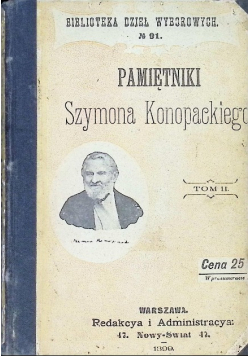 Pamiętniki Szymona Konopackiego 1899 r.