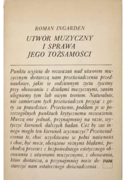 Utwór muzyczny i sprawa jego tożsamości