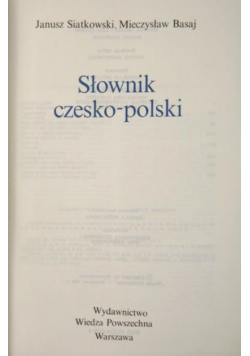 Słownik czesko - polski