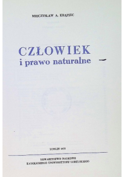 Człowiek i prawo naturalne