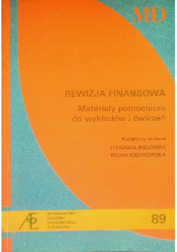 Rewizja Finansowa - Materiały pomocnicze do wykładów i ćwiczeń  Część 89