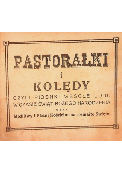 Pastorałki i kolędy 1927 r.