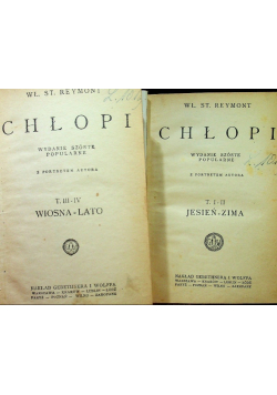 Chłopi Tom I do IV 1925 r.