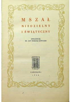Mszał Niedzielny i świąteczny