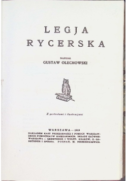 Legja rycerska 1919 r.