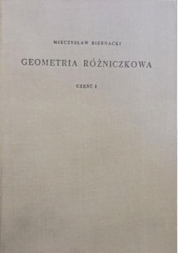 Geometria Różniczkowa Część I