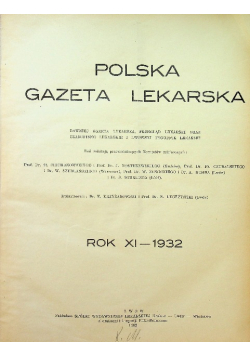 Polska gazeta lekarska Rok XI 1932 r.