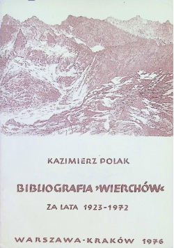 Bibliografia Wierchów za lata 1923 1972