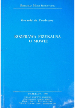 Rozprawa Fizykalna o mowie