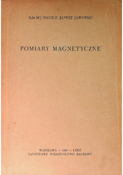 Pomiary magnetyczne