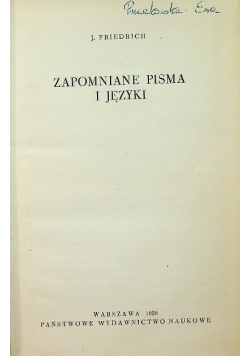 Zapomniane pisma i języki