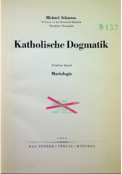 Katholische Dogmatik Mariologie