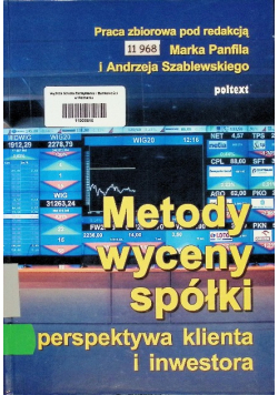 Metody wyceny spółki Perspektywa klienta i inwestora