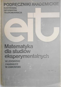 Matematyka dla studiów eksperymentalnych