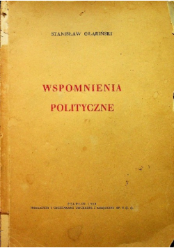 Wspomnienia polityczne 1939 r.