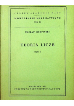 Teoria liczb Tom 38 Część II