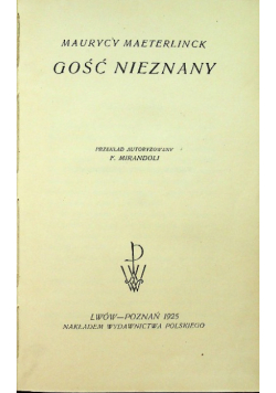 Gość nieznany 1925 r .