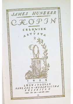 Chopin Człowiek i artysta 1922 r.