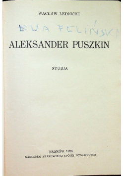Aleksander Puszkin 1926 r.