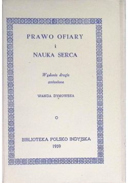 Prawo Ofiary i Nauka serca
